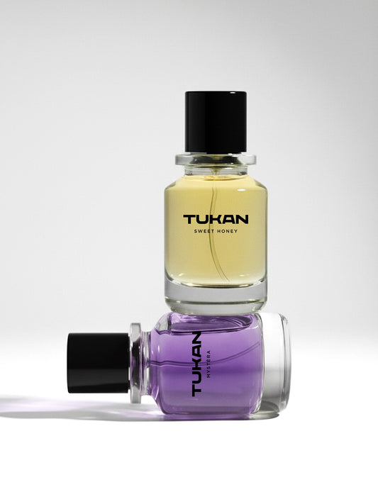 Tukan Fragrance Rose perfume bottle – sweet floral unisex fragrance with rosewater and jasmine